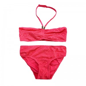 Haltertereck csipke Két darab gyerek fürdőruhákat