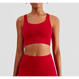 Cross U-alakú hátnélküli sport melltartó