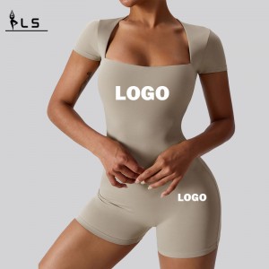 SC1076 Egyéni kiváló minőségű BodyCon lélegző, egy darabból álló jumpsuit rompers fitnesz test