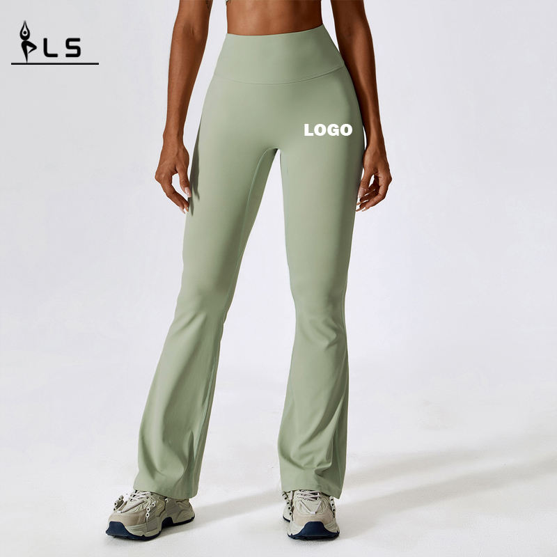 SC101110 Scrunch Butt Flare Leggings jóganadrágnőknek Butt emelő Leggings Sports Flored jóganadrág