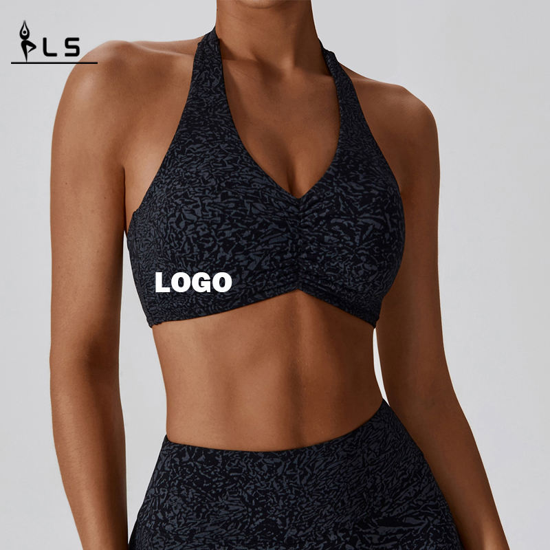SC10133 78%nejlon és 22% spandex kötőfékes lélegzetelállító gyors, száraz, száraz fitnesz tornaterem jóga, futó sport melltartó