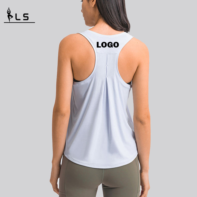 SC10256 Ladies Tank Tops Spring Divat Louse Blouse jóga mellény tartályok Tops Női Jóga Tank Top Open Back