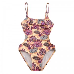 A gyerekek fürdőruhájanyomtatott kötőfékkel üreges